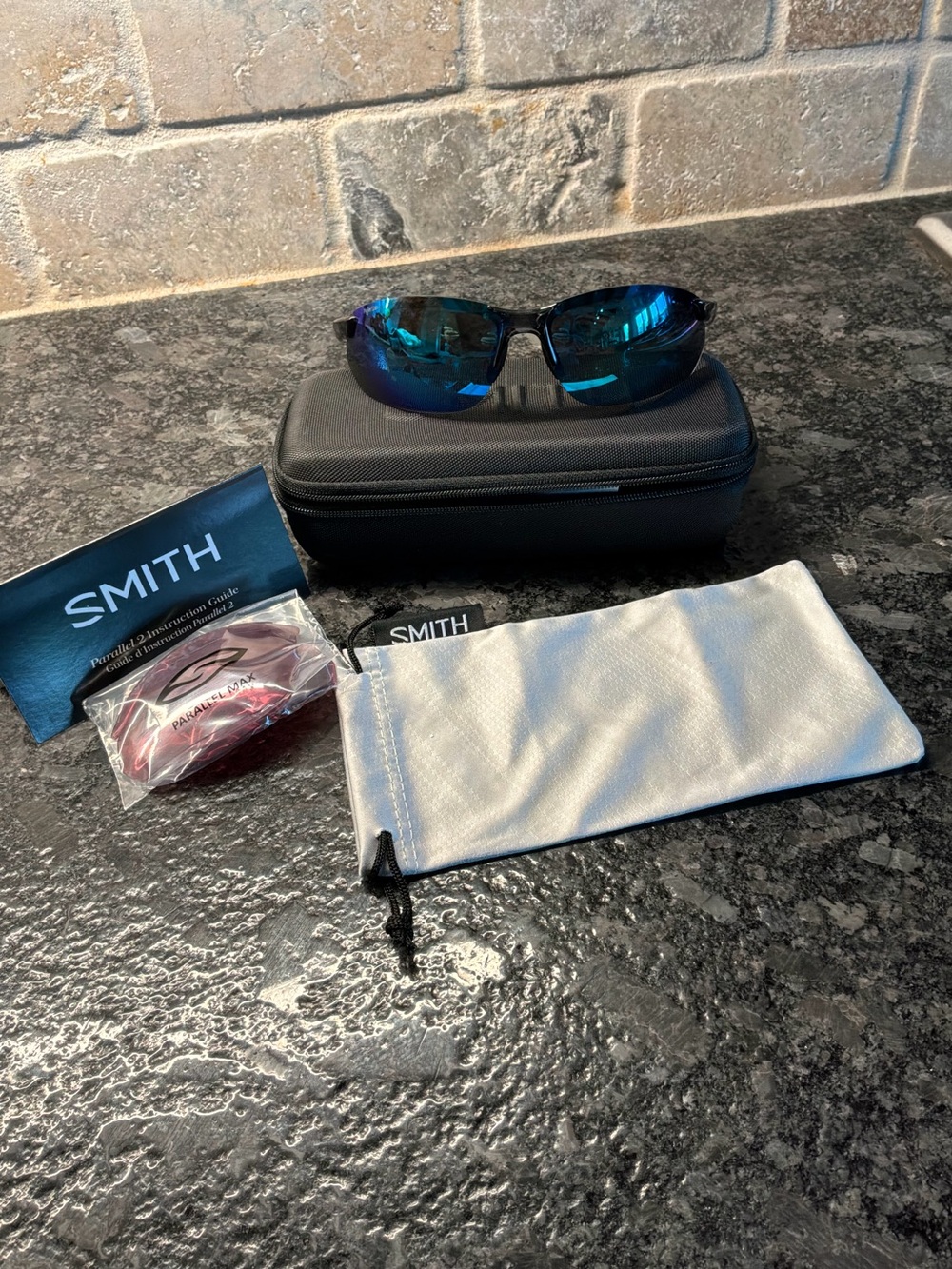 Smith Parallel Max 2 sunglasses crystal Mediterranean polarized